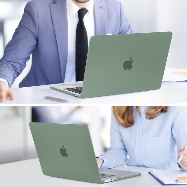 15 inch Air 2023 MacBook Air Matte Case  A2941 M2 Chip Hard Shell Case Keyboard Cover Midnight Green - Image 6