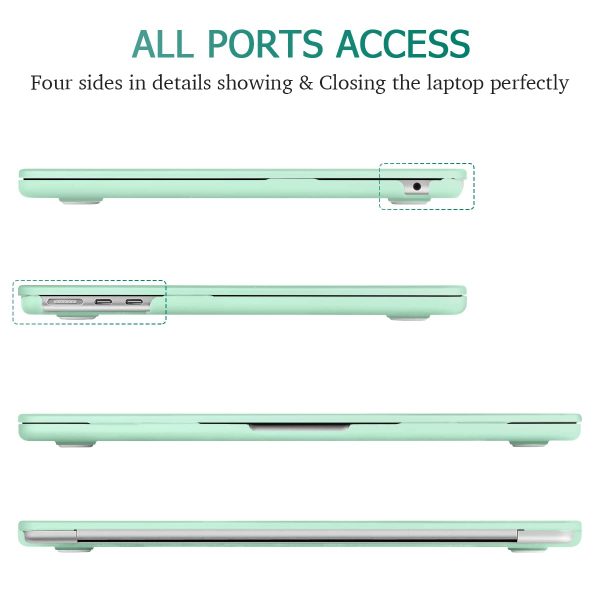 15 inch Air 2023 MacBook Air Matte Case  A2941 M2 Chip Hard Shell Case Keyboard Cover Green - Image 7