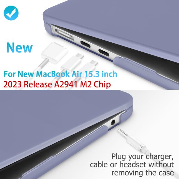 15 inch Air 2023 MacBook Air Matte Case  A2941 M2 Chip Hard Shell Case Keyboard Cover - Image 2