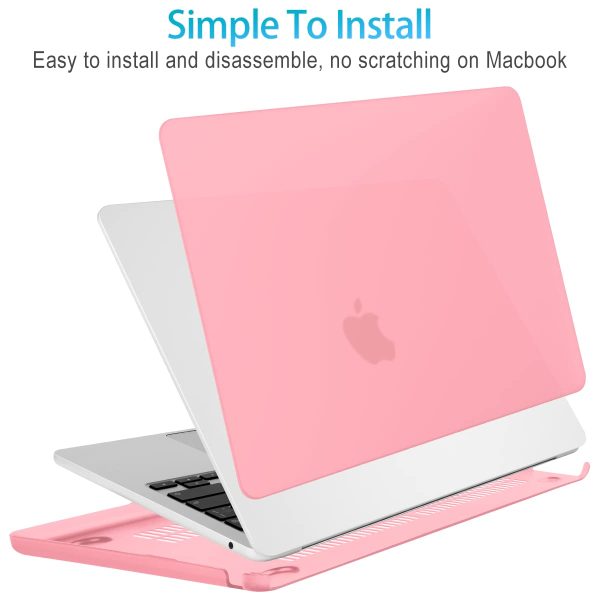 15 inch Air 2023 MacBook Air Matte Case  A2941 M2 Chip Hard Shell Case Keyboard Cover Pink - Image 3