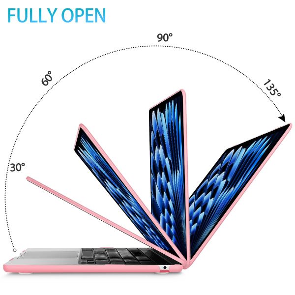 15 inch Air 2023 MacBook Air Matte Case  A2941 M2 Chip Hard Shell Case Keyboard Cover Pink - Image 5