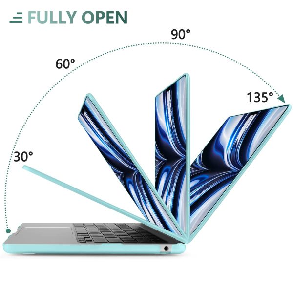 15 inch Air 2023 MacBook Air Matte Case  A2941 M2 Chip Hard Shell Case Keyboard Cover Sky Blue - Image 4