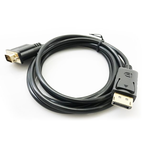 1.8M Display Port DP Male To VGA/M Cable Converter Connector Adaptor - Image 2