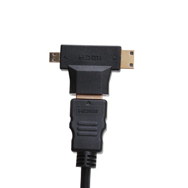 2in1 Mini HDMI Micro HDMI Male to HDMI Female Adapter Converter 1080P - Image 3