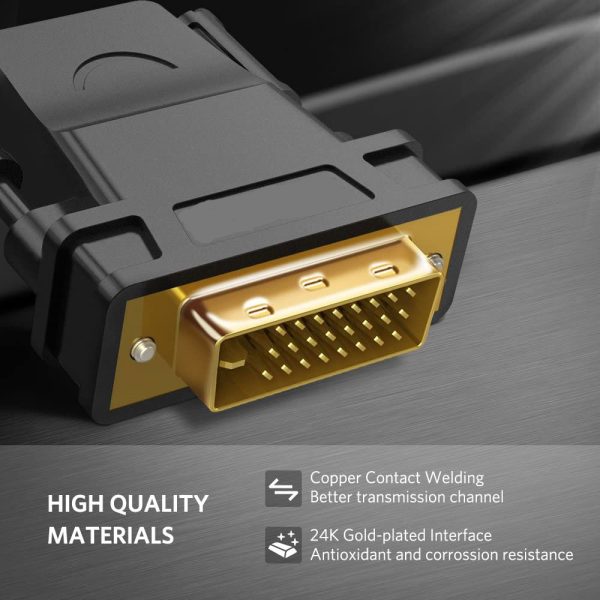 DVI-D 24+1 Male to HDMI Female Adapter Converter Gold Plated Support 1080P - Image 6
