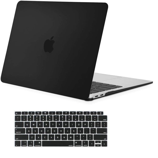 MacBook Air 13 Inch Case 2020 2019 2018, A1932, A2179,A2337 Shell Case Keyboard Cover Black - Image 2