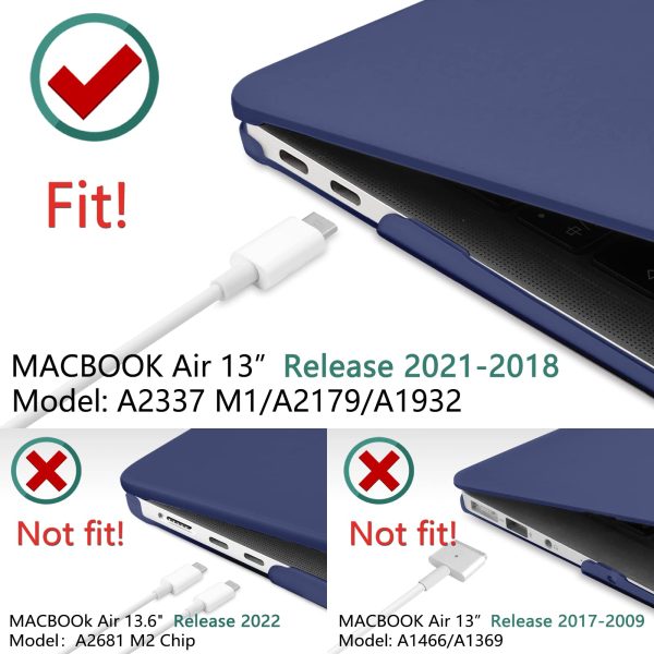 MacBook Air 13 Inch Case 2020 2019 2018, A1932, A2179,A2337 Shell Case Keyboard Cover Blue - Image 3