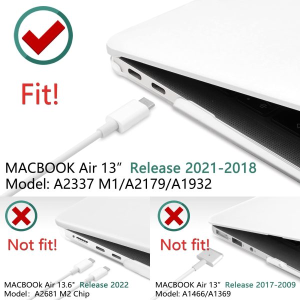 MacBook Air 13 Inch Case 2020 2019 2018, A1932, A2179, A2337 Shell Case Keyboard Cover Clear - Image 3