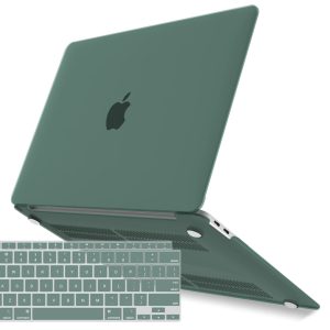 Suitable for  MacBook Air 13 Inch Case 2022 2021 2020 2019 2018, A1932, A2179, A2337 Shell Case Keyboard Cover Dark Green - Image 1