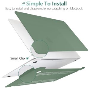 Suitable for  MacBook Air 13 Inch Case 2022 2021 2020 2019 2018, A1932, A2179, A2337 Shell Case Keyboard Cover Dark Green - Image 9