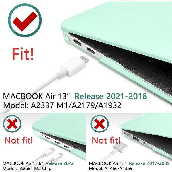 MacBook Air 13 Inch Case 2020 2019 2018, A1932, A2179, A2337 Shell Case Keyboard Cover Green - Image 10
