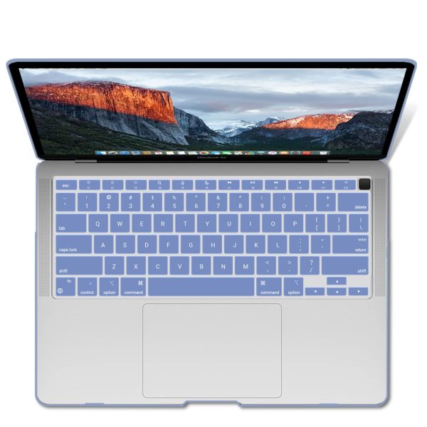 Suitable for  MacBook Air 13 Inch Case 2022 2021 2020 2019 2018, A1932, A2179, A2337 Shell Case Keyboard Cover lavender Grey - Image 7