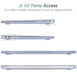 Suitable for  MacBook Air 13 Inch Case 2022 2021 2020 2019 2018, A1932, A2179, A2337 Shell Case Keyboard Cover lavender Grey - Image 8