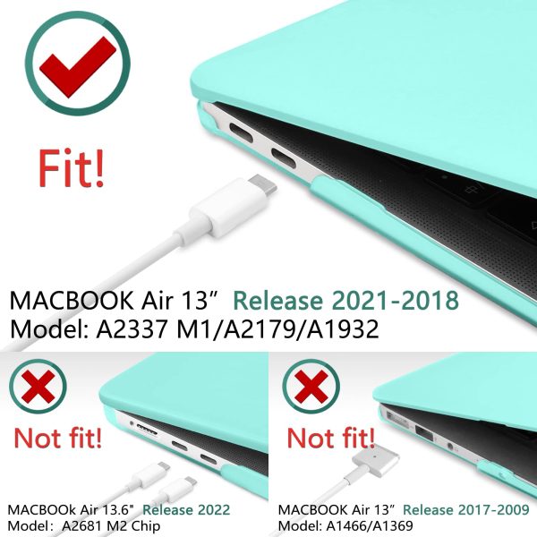 MacBook Air 13 Inch Case 2020 2019 2018, A1932, A2179, A2337 Shell Case Keyboard Cover tiffany blue - Image 3