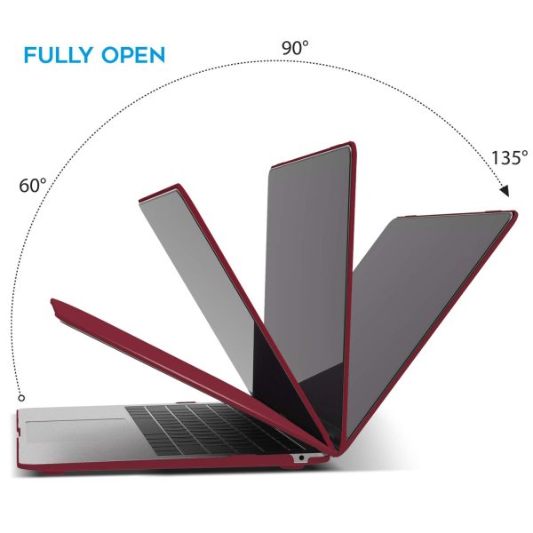 MacBook Air 13 Inch Case 2020 2019 2018, A1932, A2179,A2337 Shell Case Keyboard Cover Wine Red - Image 6