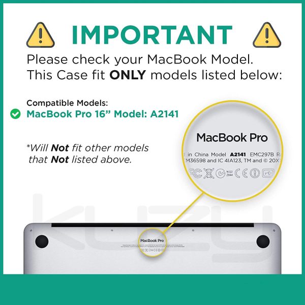MacBook Pro 16 inch 2020 Release A2141 Matte Shell Case Keyboard Cover Touch Bar Clear - Image 5