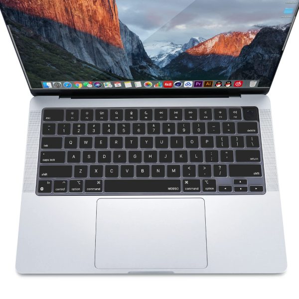Keyboard Cover Skin For MacBook Pro 13 Pro 16 A2338 A2289 A2251 A2141 M1 M2 2020 to 2023 Black - Image 4