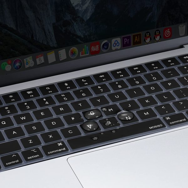 Keyboard Cover Skin For MacBook Pro 13 Pro 16 A2338 A2289 A2251 A2141 M1 M2 2020 to 2023 Black - Image 6