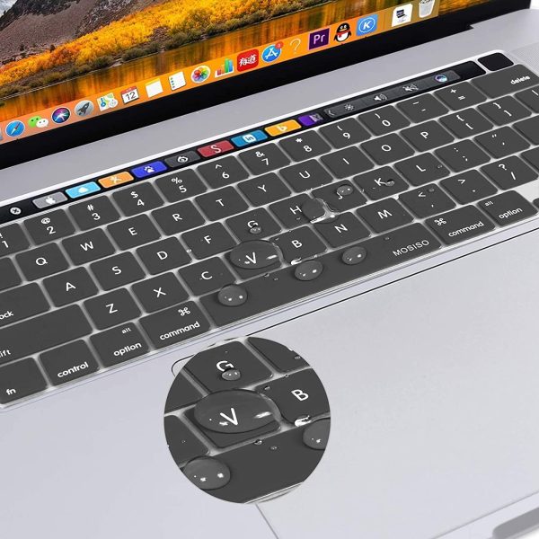 Keyboard Cover Skin For MacBook Pro 13 Pro 16 A2338 A2289 A2251 A2141 M1 M2 2020 to 2023 Grey - Image 4