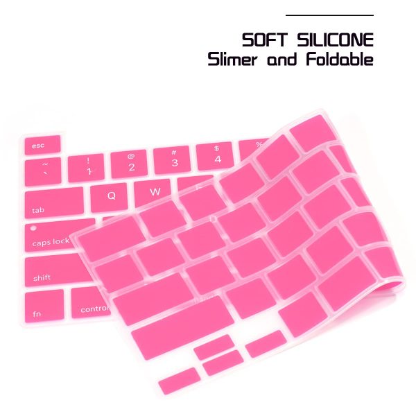 Keyboard Cover Skin For MacBook Pro 13 Pro 16 A2338 A2289 A2251 A2141 M1 M2 2020 to 2023 Hot Pink - Image 3