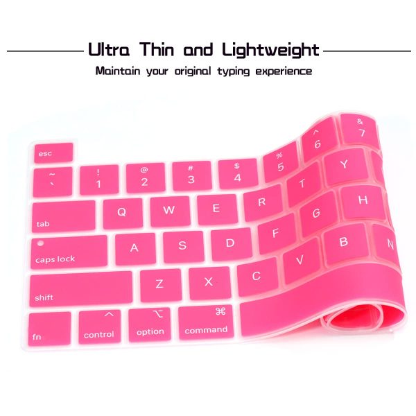 Keyboard Cover Skin For MacBook Pro 13 Pro 16 A2338 A2289 A2251 A2141 M1 M2 2020 to 2023 Hot Pink - Image 4