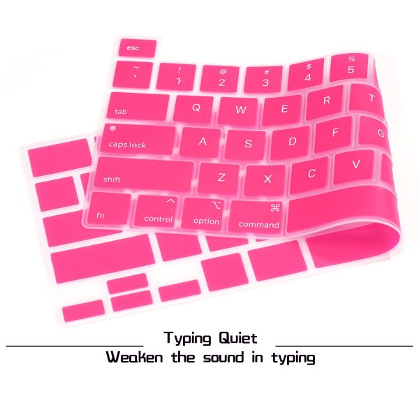 Keyboard Cover Skin For MacBook Pro 13 Pro 16 A2338 A2289 A2251 A2141 M1 M2 2020 to 2023 Hot Pink - Image 6