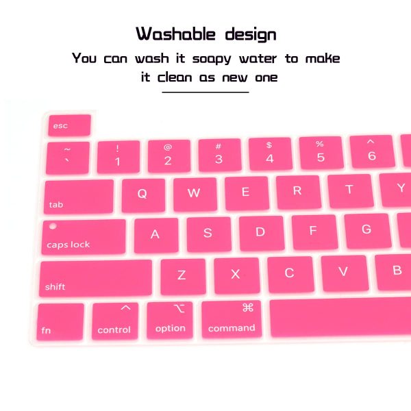 Keyboard Cover Skin For MacBook Pro 13 Pro 16 A2338 A2289 A2251 A2141 M1 M2 2020 to 2023 Hot Pink - Image 7
