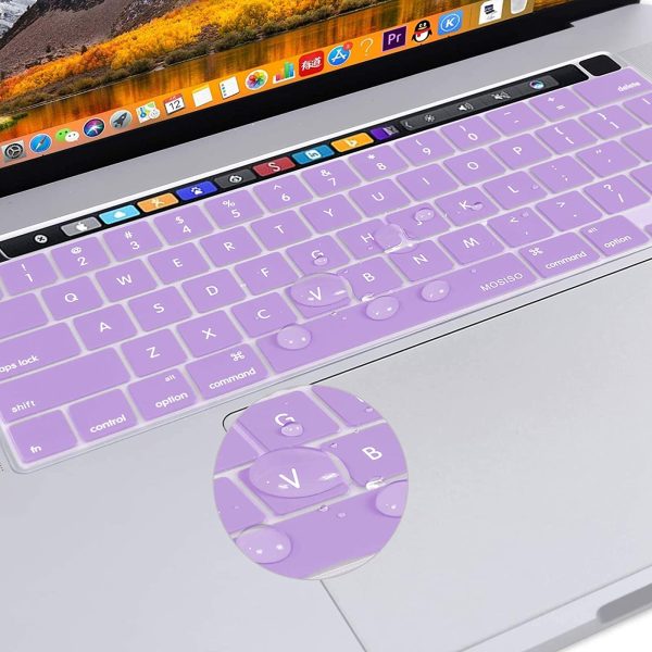Keyboard Cover Skin For MacBook Pro 13 Pro 16 A2338 A2289 A2251 A2141 M1 M2 2020 to 2023 purple - Image 3