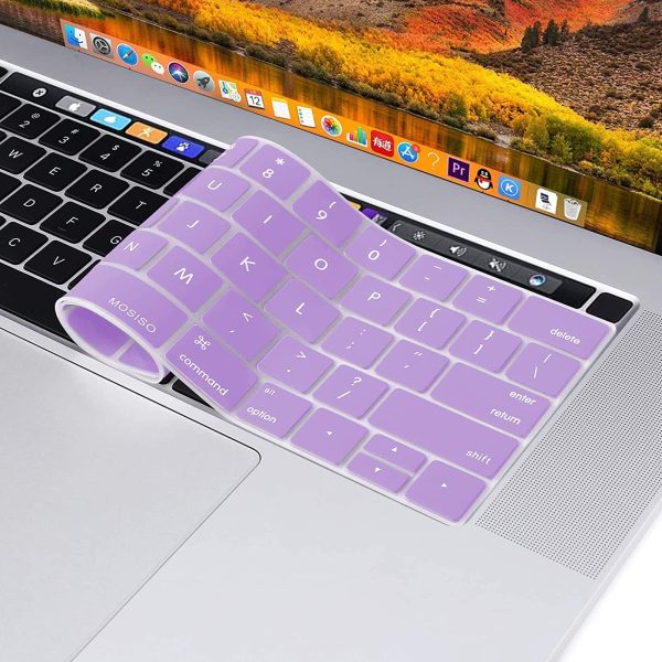 Keyboard Cover Skin For MacBook Pro 13 Pro 16 A2338 A2289 A2251 A2141 M1 M2 2020 to 2023 purple - Image 4