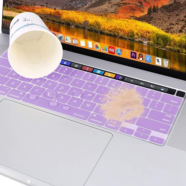 Keyboard Cover Skin For MacBook Pro 13 Pro 16 A2338 A2289 A2251 A2141 M1 M2 2020 to 2023 purple - Image 5