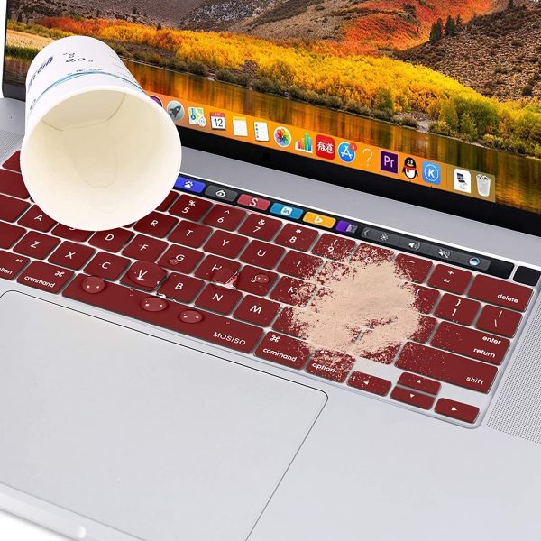 Keyboard Cover Skin For MacBook Pro 13 Pro 16 A2338 A2289 A2251 A2141 M1 M2 2020 to 2023 Wine Red - Image 5