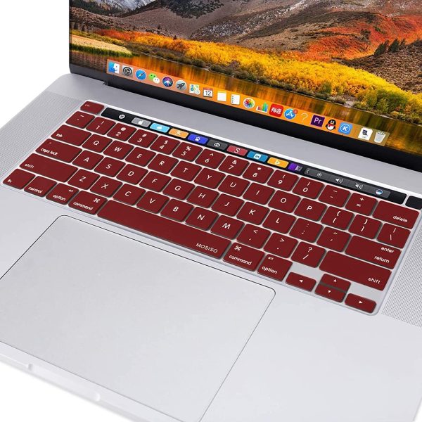 Keyboard Cover Skin For MacBook Pro 13 Pro 16 A2338 A2289 A2251 A2141 M1 M2 2020 to 2023 Wine Red - Image 6