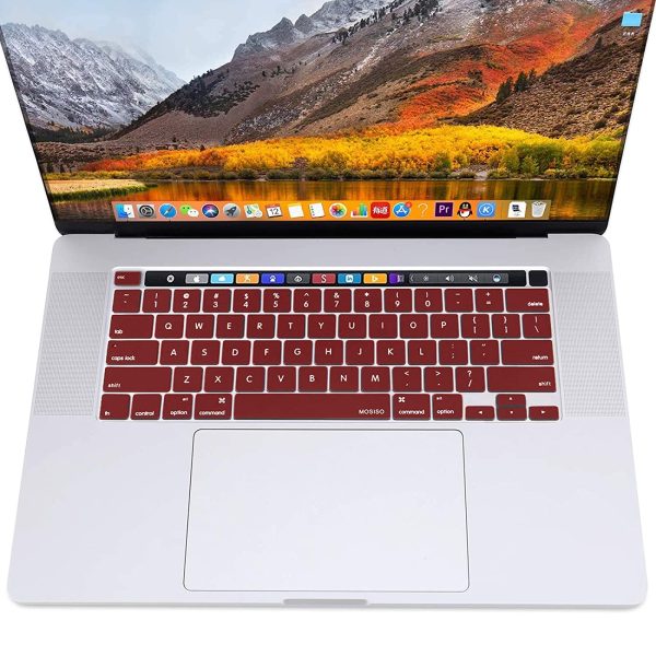 Keyboard Cover Skin For MacBook Pro 13 Pro 16 A2338 A2289 A2251 A2141 M1 M2 2020 to 2023 Wine Red - Image 7