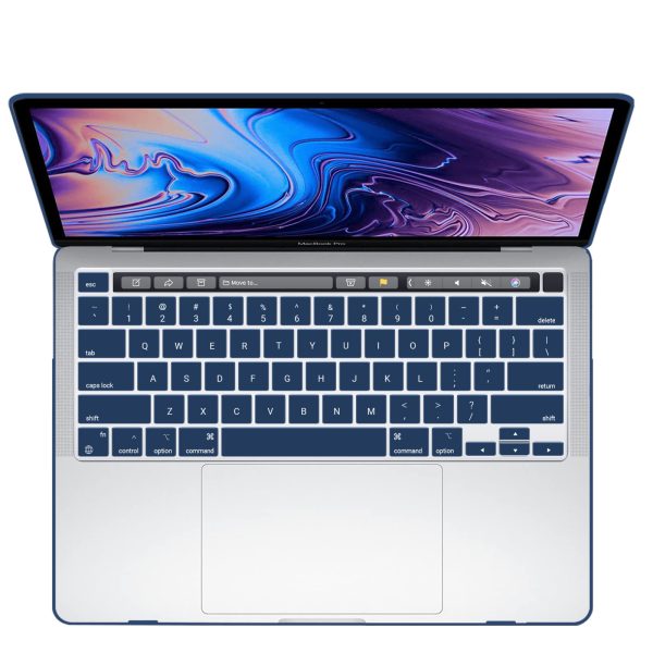 Navy Blue MacBook Pro 13 Inch Case 2016-2023 M1 M2 A2338 A2289 A2251 A2159 Hard Shell Case Keyboard Cover - Image 9