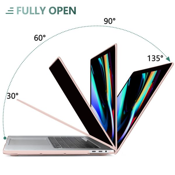 Suitable for  Sold Pink MacBook Pro 13 Inch Case 2016-2023 M1 M2 A2338 A2289 A2251 A2159 Hard Shell Case Keyboard Cover - Image 6