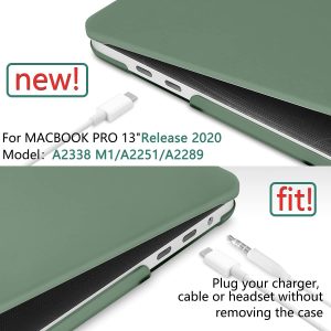 Suitable for  Midnight Green MacBook Pro 13 Inch Case 2016-2023 M1 M2 A2338 A2289 A2251 A2159 Hard Shell Case Keyboard Cover - Image 4