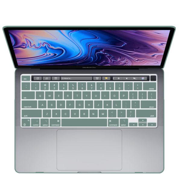 Suitable for  Midnight Green MacBook Pro 13 Inch Case 2016-2023 M1 M2 A2338 A2289 A2251 A2159 Hard Shell Case Keyboard Cover - Image 6