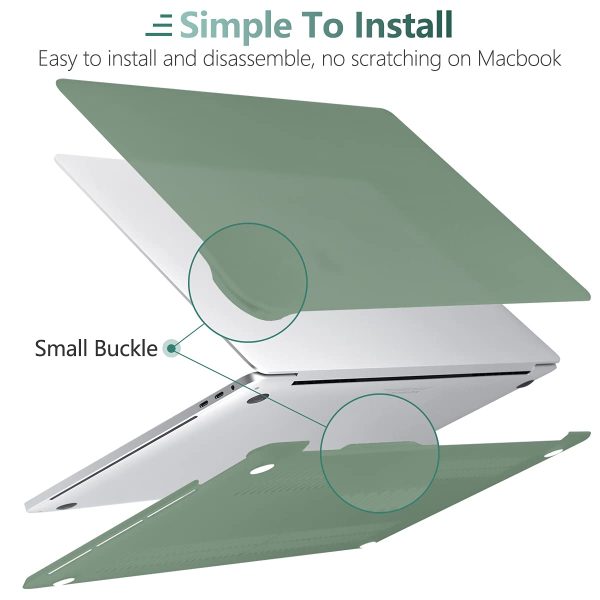 Suitable for  Midnight Green MacBook Pro 13 Inch Case 2016-2023 M1 M2 A2338 A2289 A2251 A2159 Hard Shell Case Keyboard Cover - Image 8