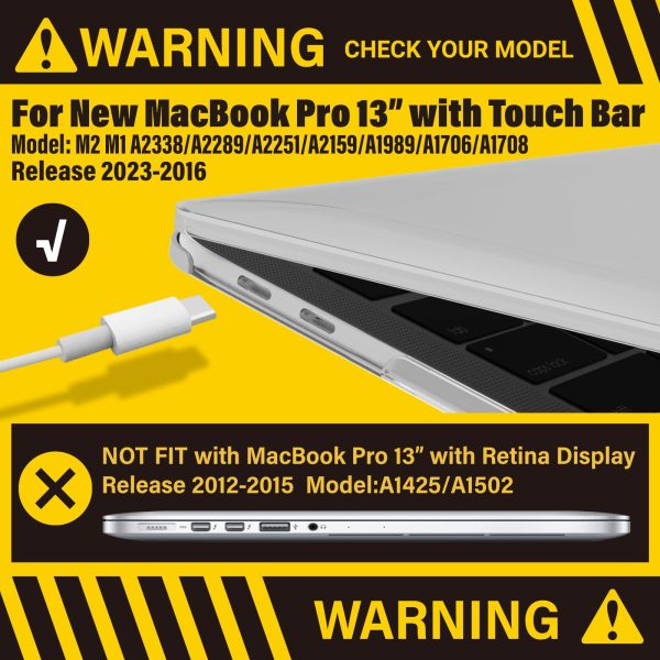 Suitable for  Green MacBook Pro 13 Inch Case 2016-2023 M1 M2 A2338 A2289 A2251 A2159 Hard Shell Case Keyboard Cover - Image 2