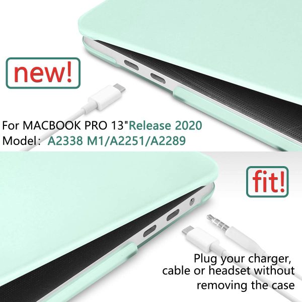 Suitable for  Green MacBook Pro 13 Inch Case 2016-2023 M1 M2 A2338 A2289 A2251 A2159 Hard Shell Case Keyboard Cover - Image 4