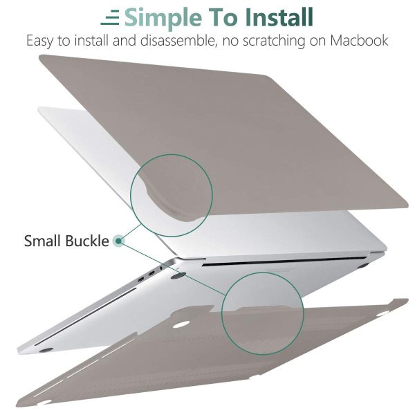 Suitable for  Grey MacBook Pro 13 Inch Case 2016-2023 M1 M2 A2338 A2289 A2251 A2159 Hard Shell Case Keyboard Cover - Image 7