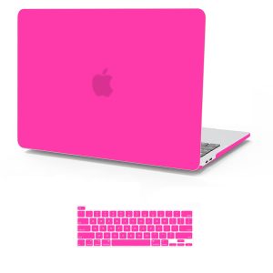 Suitable for  Hot Pink MacBook Pro 13 Inch Case 2016-2023 M1 M2 A2338 A2289 A2251 A2159 Hard Shell Case Keyboard Cover - Image 1