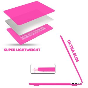 Suitable for  Hot Pink MacBook Pro 13 Inch Case 2016-2023 M1 M2 A2338 A2289 A2251 A2159 Hard Shell Case Keyboard Cover - Image 4