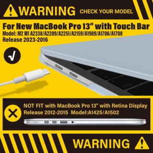 Suitable for  MacBook Pro 13 Inch Case 2016-2023 M1 M2 A2338 A2289 A2251 A2159 Hard Shell Case Keyboard Cover - Image 2