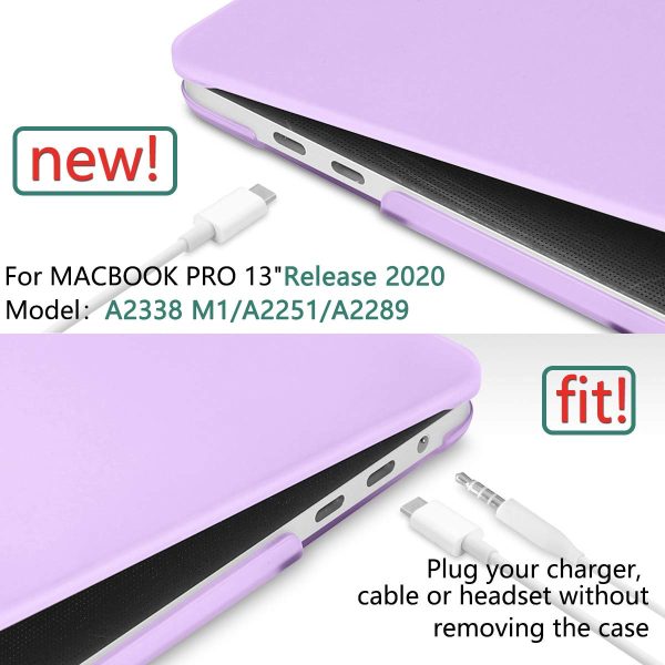 Purple MacBook Pro 13 Inch Case 2016-2023 M1 M2 A2338 A2289 A2251 A2159 Hard Shell Case Keyboard Cover - Image 4
