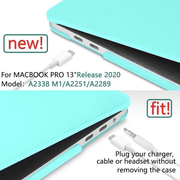 Turquoise MacBook Pro 13 Inch Case 2016-2023 M1 M2 A2338 A2289 A2251 A2159 Hard Shell Case Keyboard Cover - Image 4