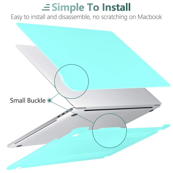 Turquoise MacBook Pro 13 Inch Case 2016-2023 M1 M2 A2338 A2289 A2251 A2159 Hard Shell Case Keyboard Cover - Image 5