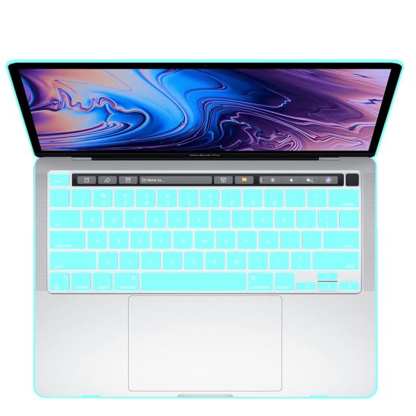 Turquoise MacBook Pro 13 Inch Case 2016-2023 M1 M2 A2338 A2289 A2251 A2159 Hard Shell Case Keyboard Cover - Image 9