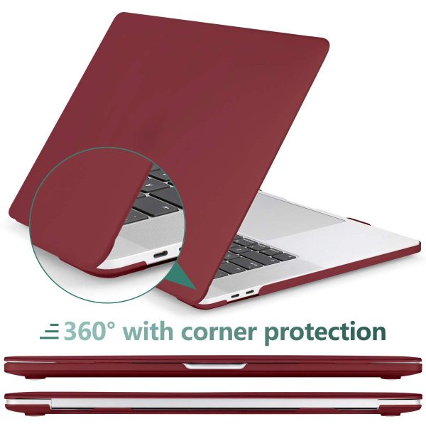 Wine Red MacBook Pro 13 Inch Case 2016-2023 M1 M2 A2338 A2289 A2251 A2159 Hard Shell Case Keyboard Cover - Image 8