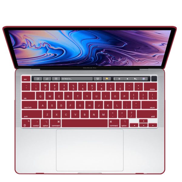 Wine Red MacBook Pro 13 Inch Case 2016-2023 M1 M2 A2338 A2289 A2251 A2159 Hard Shell Case Keyboard Cover - Image 9